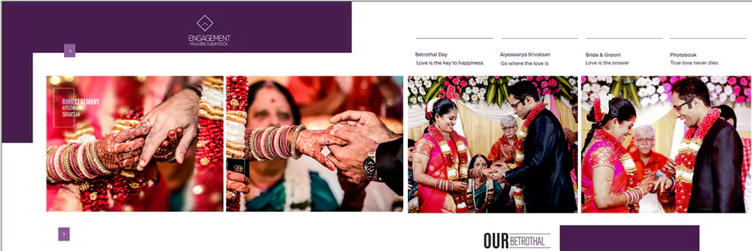 south wedding albums psd